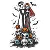 Halloween Ghost Bride Groom With Pumpkin Skeleton Wall Stickers For Home Decor