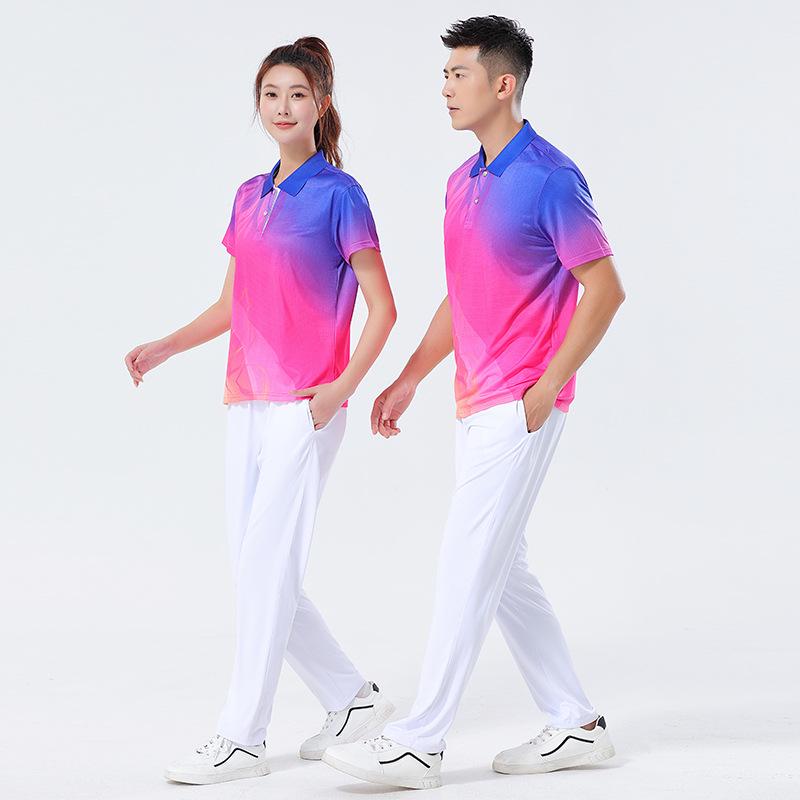 Unisex Quick-Dry Silk Sports Set: Summer Short-Sleeve T-Shirt - Korean Style