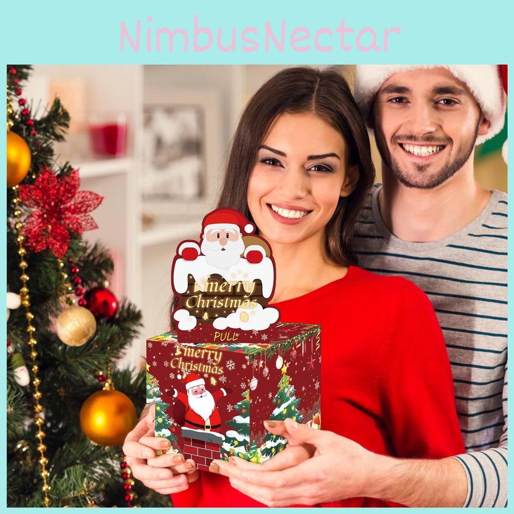 Christmas Santa Money Box With Red Chimney Shape For Festive Party Atmosphere