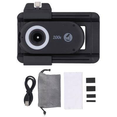 Phone Macro Lens with LED Light CPL Filter Multi Function Lens Clip for IOS for Android Almost All Phone 200X