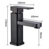 Bathroom Faucets Hot And Cold Mixer Tap  Deck Mounted Bathroom Basin Faucets Black Square Washbasin Sink Bathtub Faucet