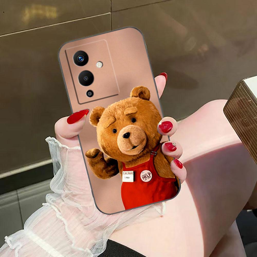 Naughty Cute Bear Cover Phone Case For Infinix NOTE 10 11 11S 12 GT 20 30 40 50 TECNO POVA NEO 2 4 5 6 7 Pro TPU Case Shell Capa