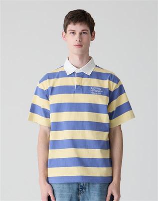 CAMBRIDGE UNIVERSITY [25Ss] Signature Short Sleeve Rugby T-Shirt Blue