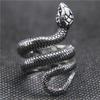 Vintage Style 316L Stainless Steel Cobra Snake Ring Women Mens Fashion Party Snake Ring