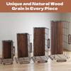 4 Sets of Hanging Floating Shelves, Metal Wire Storage Basket with Wood Bottoms, Hanging Storage Wall Shelf, Wall Mounted Shelves