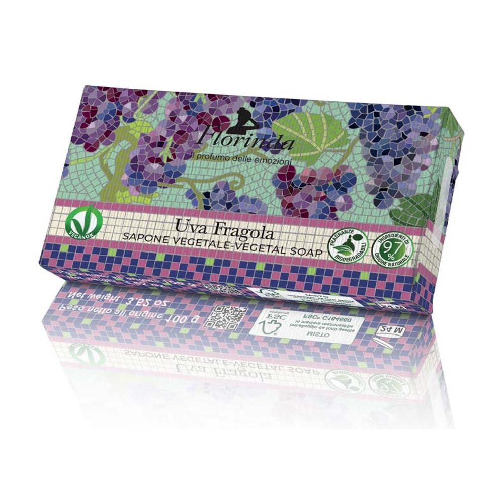 

Florinda Mozaik Uva Fragola Натуральное твердое мыло Виноград и Клубника 100гр