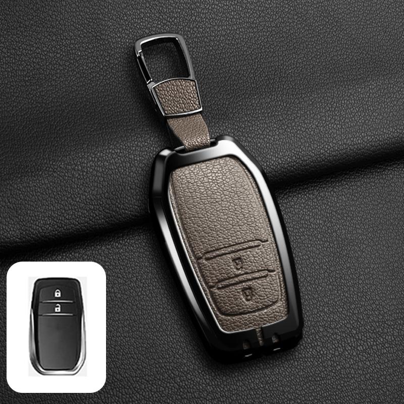 Neue Zinklegierung Leder Autoschlüssel Hülle Abdeckung Shell für Toyota CHR Hilux Fortuner Land Cruiser 200 Camry Corolla Crown RAV4 Highland