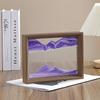 Wooden Frame Sandscape Moving Sand Art Picture Quicksand 3D Liquid Hourglass Craft Flowing Sand Painting Office Home Decor Gifts