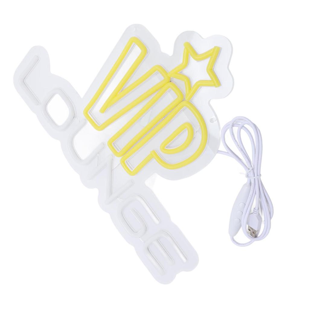 LED Neon Light VIP LOUNGE Lighting Sign for Wall Decoration Nightclub Bar Hotel Nail Salon 5V Power Interface