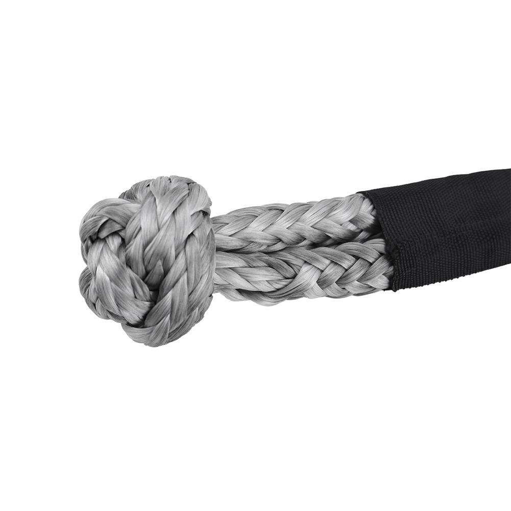 43000lbs Soft Shackle Synthetic Rope with Protective Sleeve Synthetic Soft Shackle Tow Shackle Strap for Off-Road Sailing Trucks