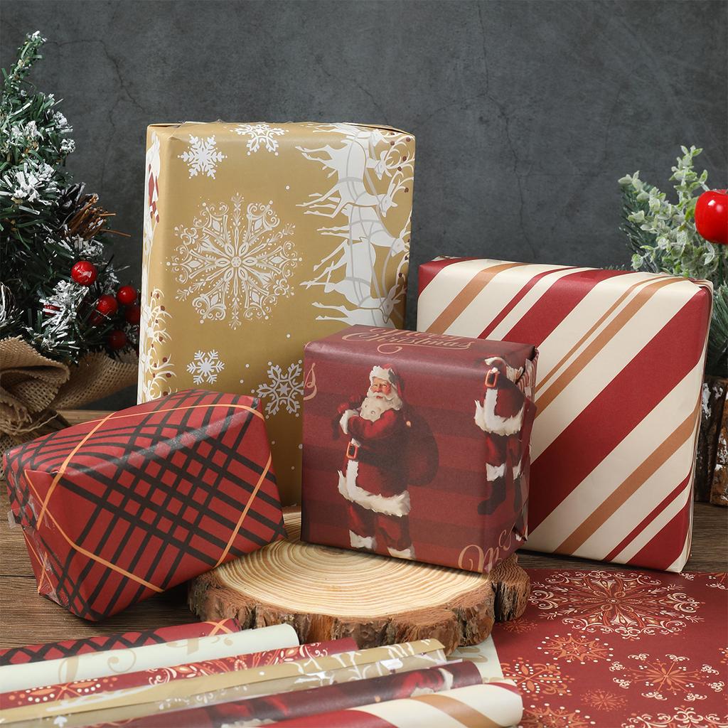 Christmas Wrapping Paper Rolls Christmas Party Decoration Kids Favor 2026 Xmas Wrapping Paper Navidad Natal New Year Gift 2026