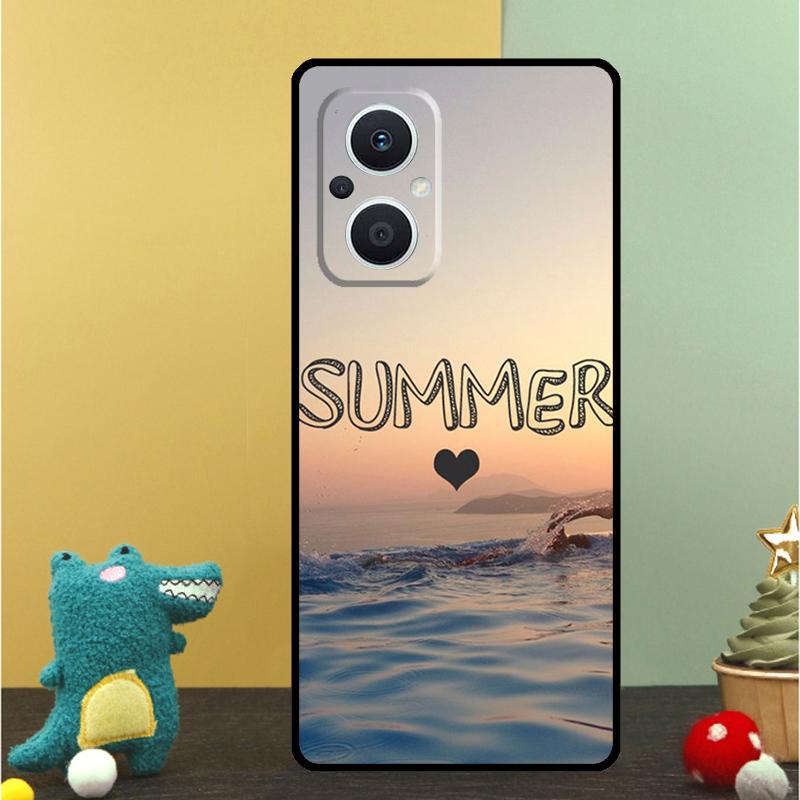 Liebe Sommer Hülle Für OPPO Reno 15F 13F 14F 12 11 F 10 14 15 Pro 7 8 Lite OPPO Find X9 X8 X6 X5 Pro Abdeckung