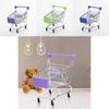 Adorable Children's Mini Metal Shopping Trolley And Colorful Basket Role Play Toy Set For Imaginative Play