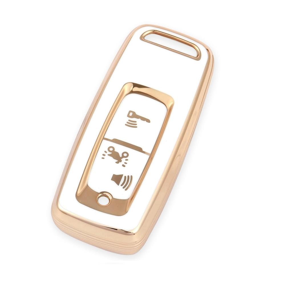 Schlüsseletui Kompatibel mit Honda Motorrad PCX125 Schlüsselhülle PCX Forza mf17 Smart Key Etui Schlüsselanhänger [ZANEKO] 150/125 (JK05) (Weiß)