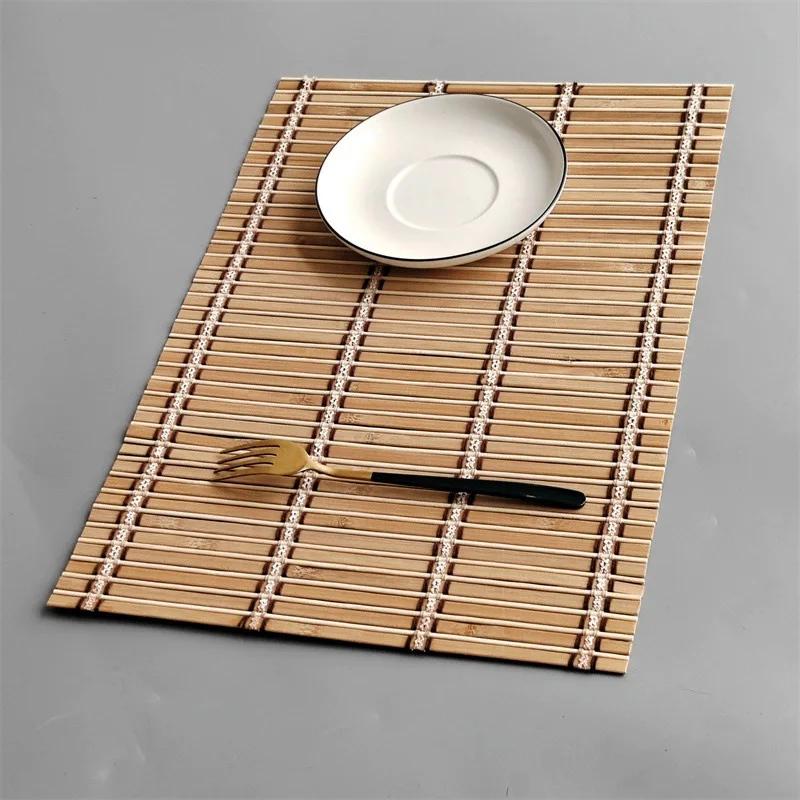 Set of 4 Natural Bamboo Placemats