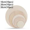 10-50Pcs Round Wood Pieces Wood Circles Blank Plaque for DIY Craft Pyrography Projects Games Scrapbooking Building Model