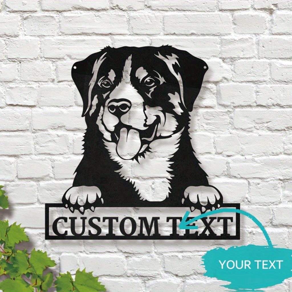 Individuelle Appenzeller Sennenhund Hund Metall Wandkunst, Personalisierte Hausdeko Schild, Vielseitiges Metallschild ohne Strom