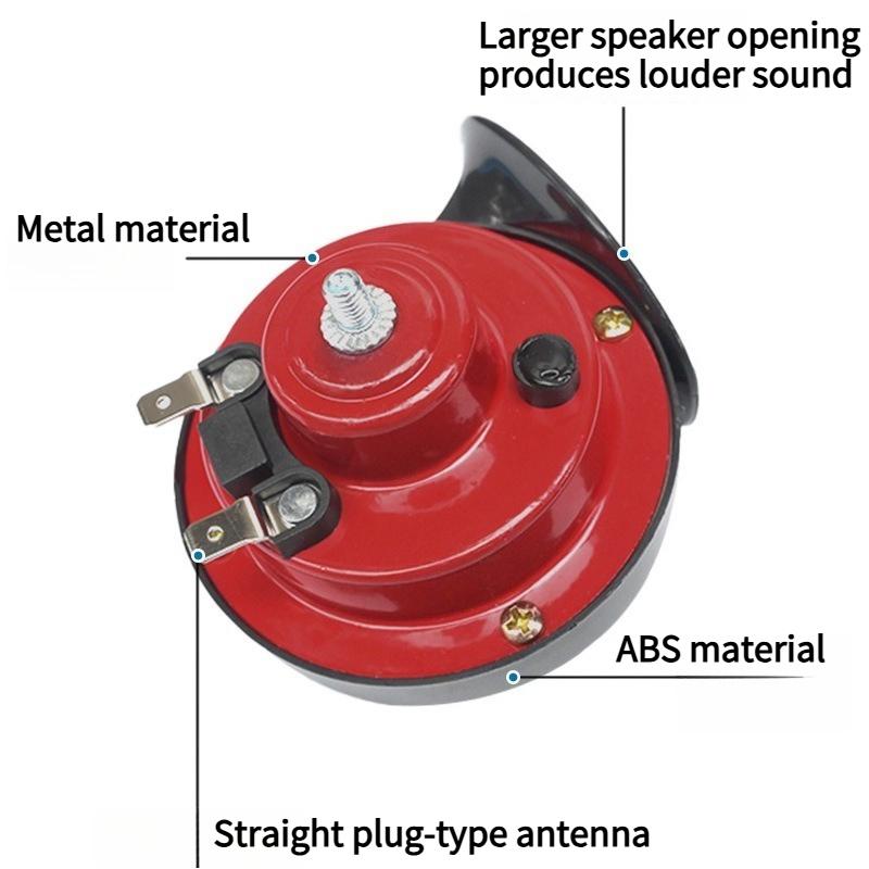 1PC 12V Snail Horn Treble Universal 300DB Whistle Waterproof Car Electric Horn SNAIL HORN Modification
