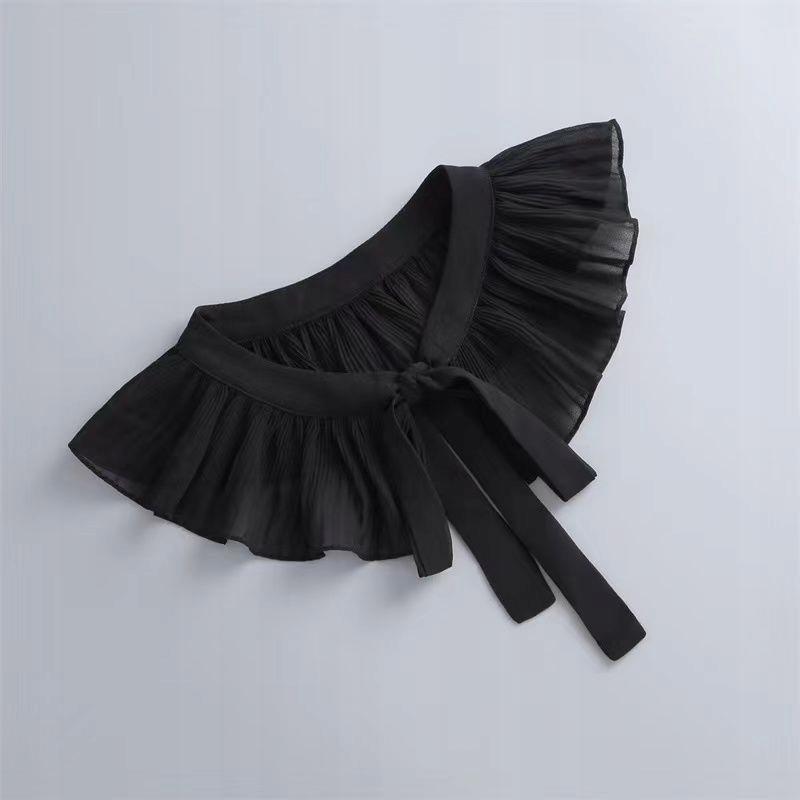 BLACK COLLAR embroidered elegant tied fashionable clothing accessory