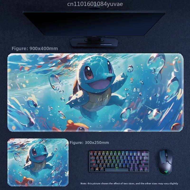 Classic Cartoon Anime Pokémon Pikachu Mewtwo Eevee Leather Mouse Pad Lucario Squirtle Gardev Keyboard Pad Large Game Table Mat