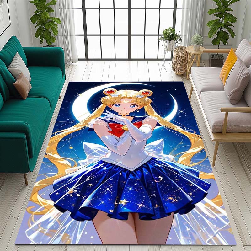 The New 2026 Pretty Guardian Sailor Moon Rug Is Suitable for Home Décor In Game Rooms, Bedrooms, Living Rooms, Sofa Areas, and