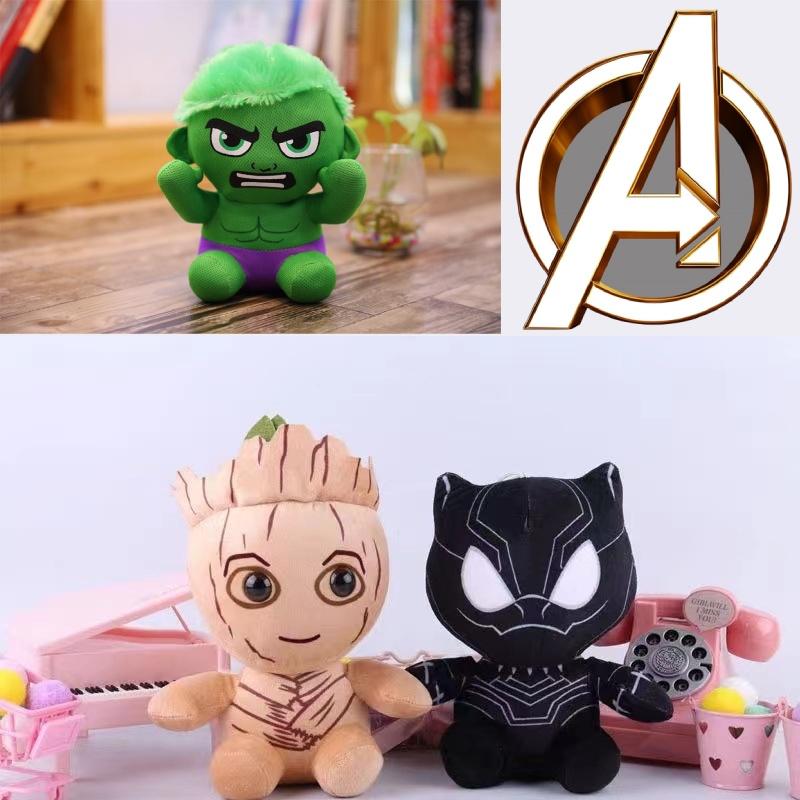 Marvel Avengers Black Panther Hulk Groot Plush Toys Soft Pp Cotton Stuffed Superheroes
