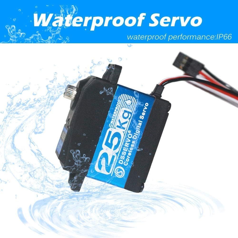 DS3225PRO Coreless Digital Servo Motor 25KG 7.4V | 180° Rotation | Stainless Aluminum Gears | For Robotics, 1/10 Baja Cars, RC Trucks