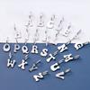 A-Z Alphabet 26 Letter Charms Set Heart Zircon Pearl Initial Letter Gold Plated Stainless Steel Pendants for DIY