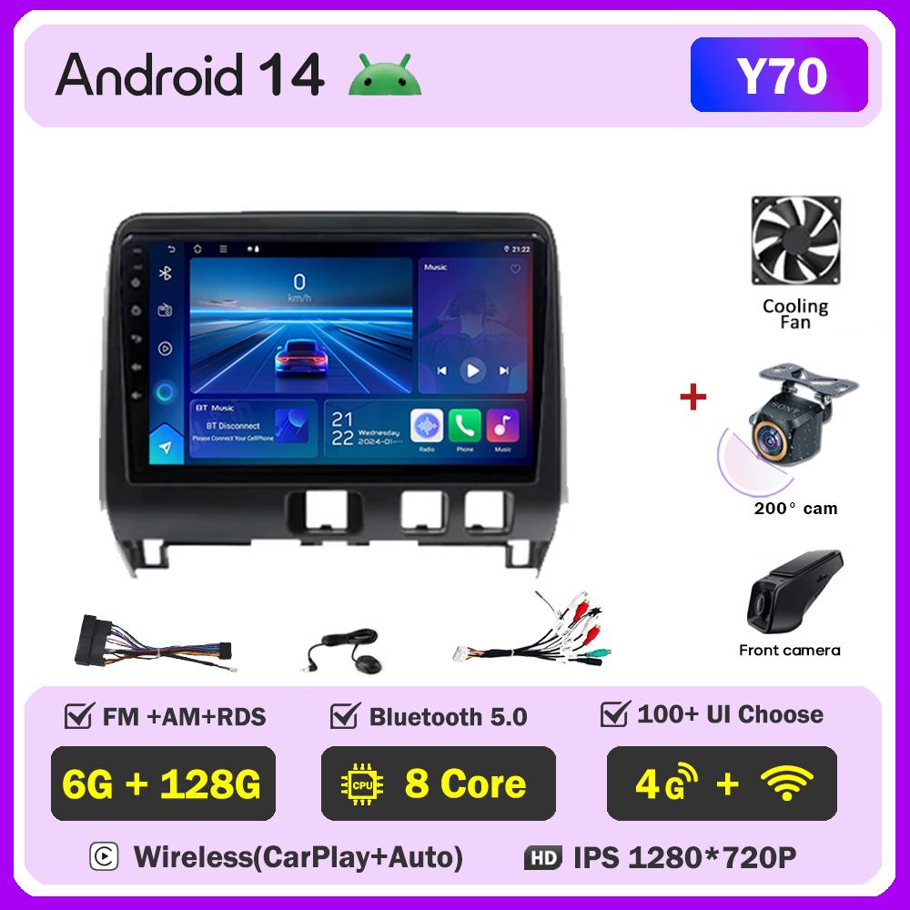 For Nissan Serena 5 V C27 2016 - 2021 Car Radio Player Car Carplay Screen Autoradio Mirror Link Car Intelligent Systems 8 Core