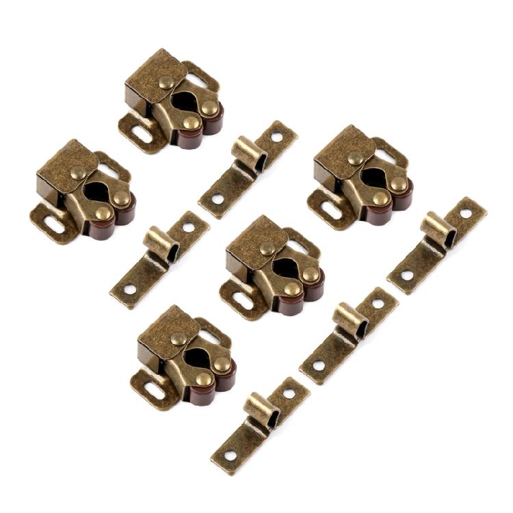 

Pack of 5 Closet Catch with Screws Double Roller Strong Hold for Home Furniture