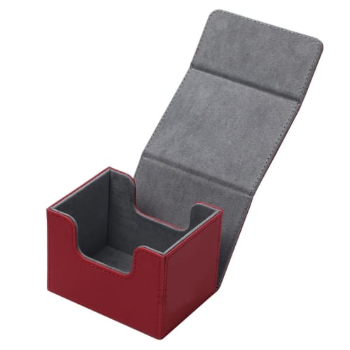 Trading Card Heaven [Holds 140 Cards] Trading Card Deck Case, Leather Card Case Holder, Storage, Horizontal Deck Case (Type B), White