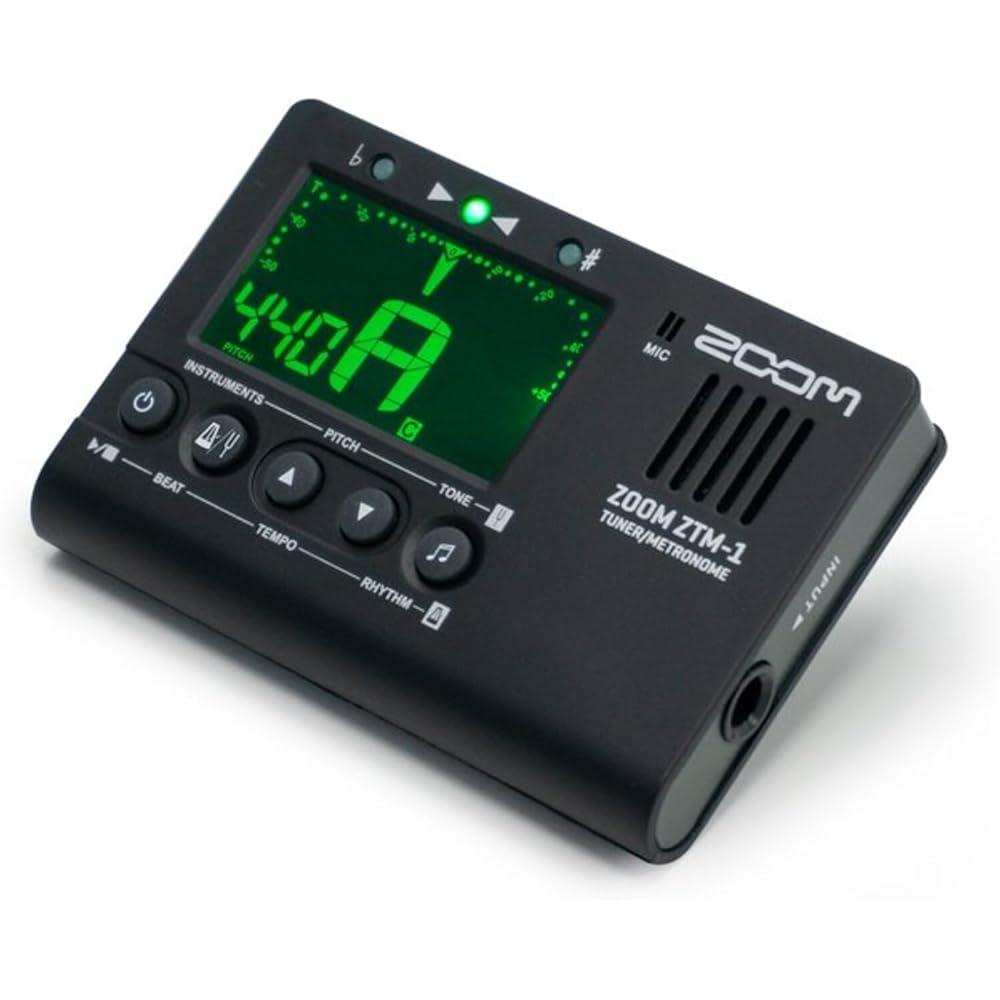 ZOOM Zoom Tuner & Metronome ZTM-1, Chromatic Compatible, Guitar, Bass, Ukulele, Violin, 5 Modes, ...