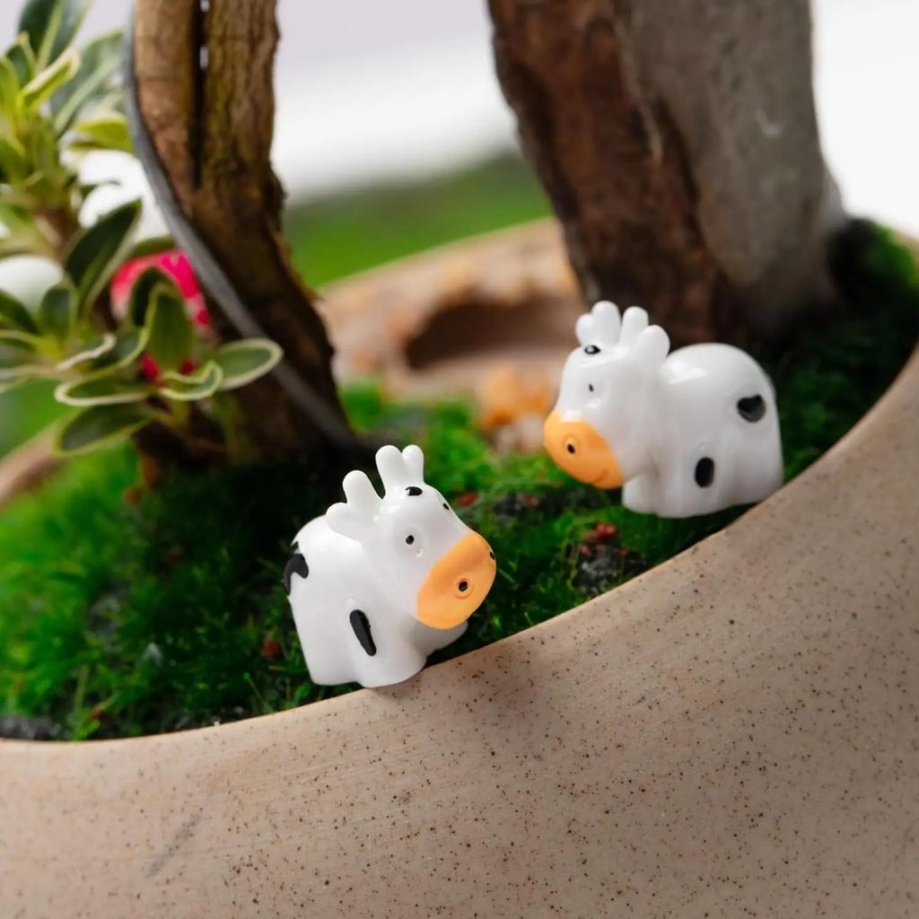 50 Stück Mini-Harz-Enten, Mini-Frösche, Kuh, Mini-Harz-Flamingo-Enten, Mini-Harz-Enten mit Brille für DIY-Bastelarbeiten, Garten-, Heimdekoration