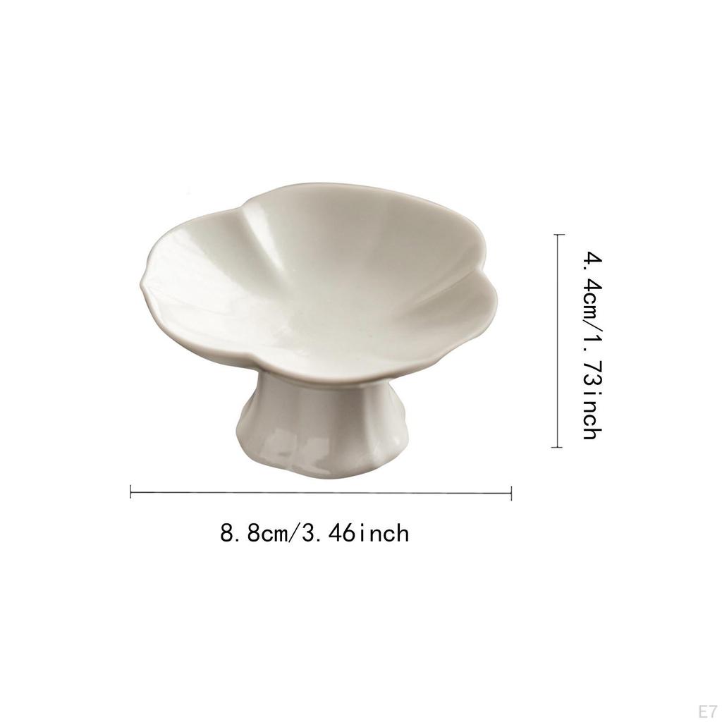 Ceramiczna misa na nóżce Dekoracyjny wystrój stołu Podstawa Deser Ciasto Do serwowania Uchwyt do salonu