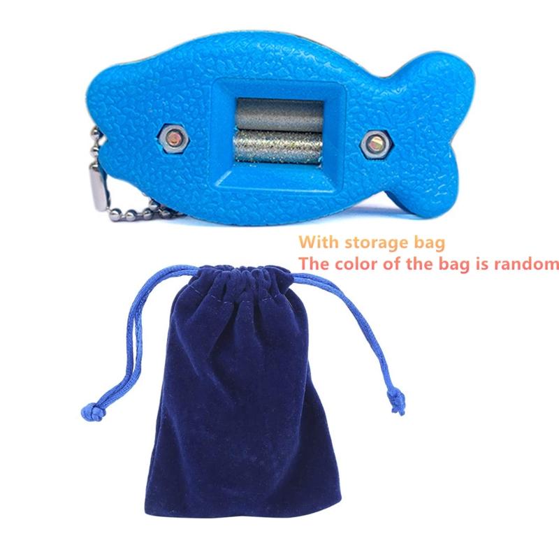 Two-Sided Diamond Hand Held Pattern Knife Skate Sharpening Tool with for Key Cha