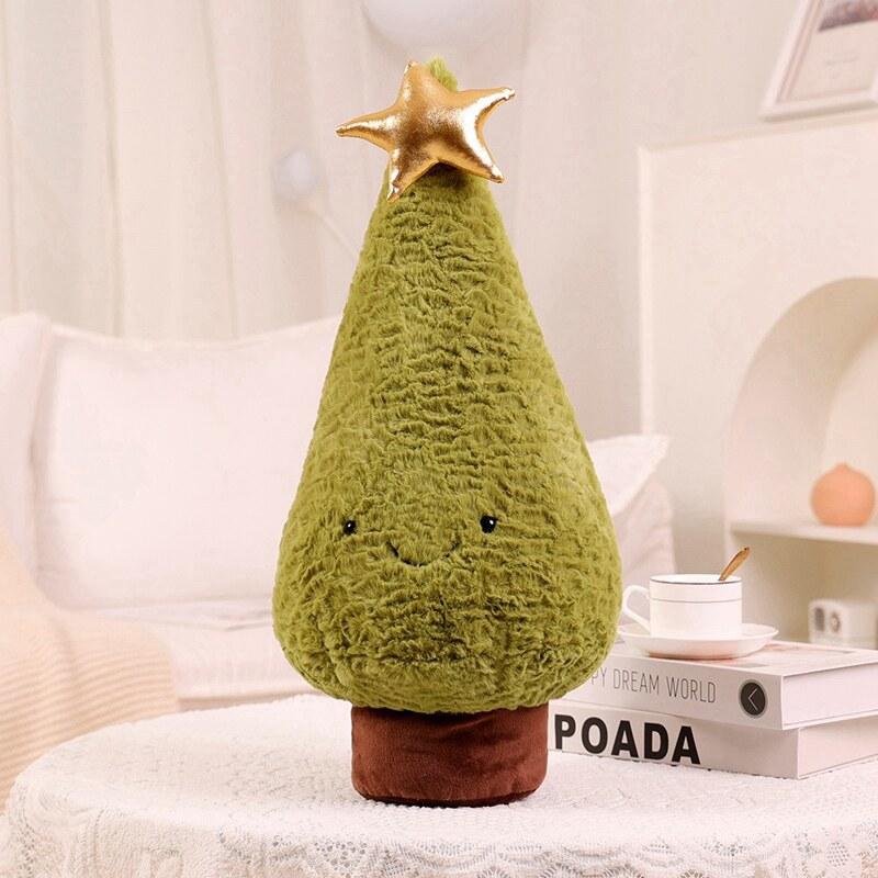 

Kawaii Christmas Elk Plush Doll Soft Stuffed Toy Cartoon Sika Deer Decor Gift for Kids Adults