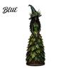 Unique Halloween Gift Ideas Autumn Witch Figurine Fall Tabletop Statue with Leaf Collectible Figurine for Lovers Gown Seasonal Resin Decoration