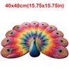 Soft Peacock Carpet Non-slip Bathroom Floor Mat Portable Blanket  for Living Room Tea Table Bedside