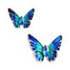 Simple Inlaid Fashion Drop Oil Color Butterfly Brooch Femininity Pin Jacket Crystal Corsage