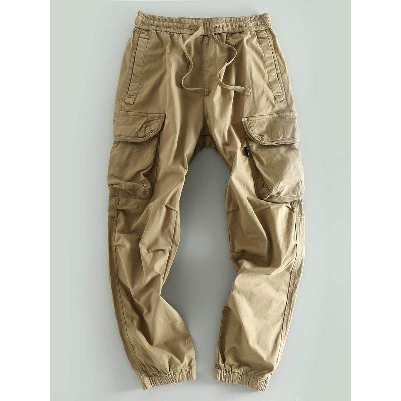 to Japan Foreign Trade Outdoor Cattle Goods Spring and Autumn Men's Casual Solid Multi-pockets Men's Trousers All-Matching Men's Trousers Fashion