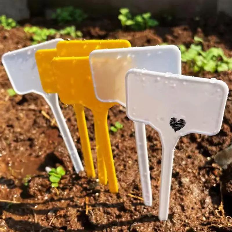 Plant Name Stakes 100Pcs Plastic Plant Labels Waterproof Garden Tags Nursery Stake Flowers Markers Herbs Sign Classification