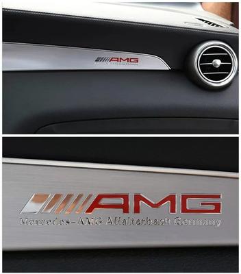 MVQU4 1Pcs AMG Car Metal Stickers Emblem Badge Accessories For Mercedes Benz C E S Class W204 W205 W212 W213 W211 W220 W222 W221CLG