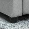 Recliner Chair, Adjustable 135 degrees, Extendable Footrest, Padded Armrests, Linen-Polyester, Light Grey