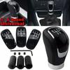 Speed Manual Car Gear Shift Knob Shifter Lever Head With Replaceable Paster 5/6