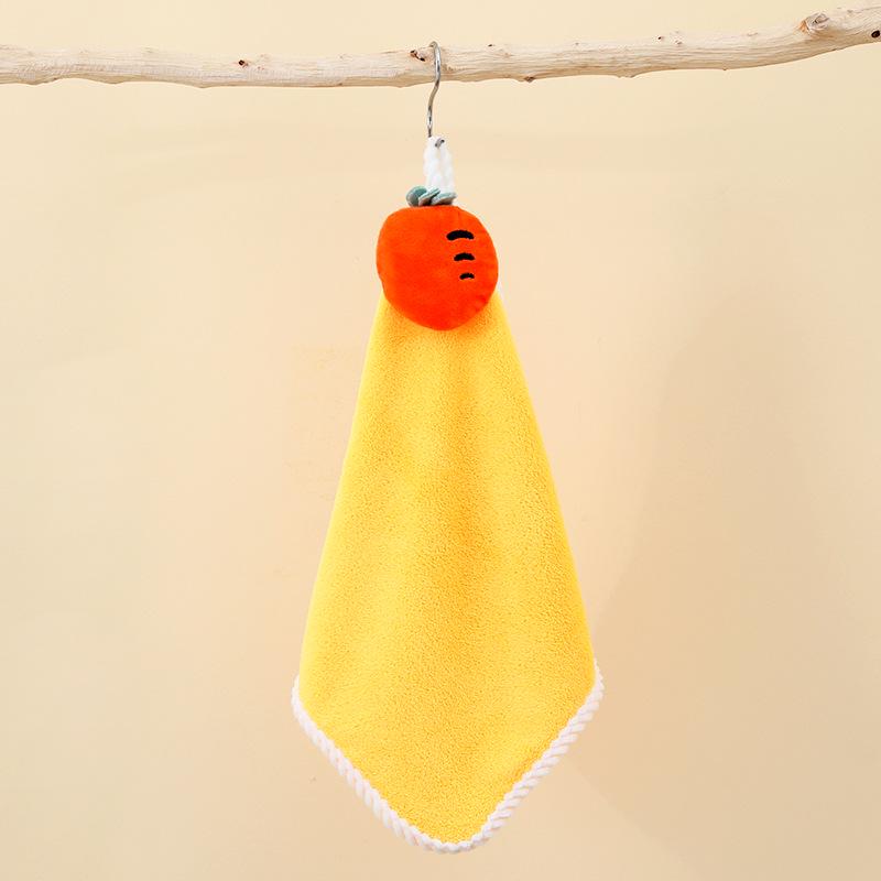Cute Cartoon Hanging Hand Towel - Absorbent, Thickened Bathroom or Kitchen Dishcloth