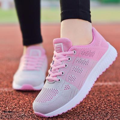 Damen Schuhe Sneaker Atmungsaktive Walking Mesh Flache Schuhe Sneaker Damen Outdoor Plateau-Sneaker Flache Mujer Schuhe Frau