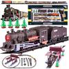 Electric Train Wagons Locomotive Steam Locomotive Choo-choo Coal Wagon Led
