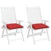 VidaXL Lot de 2 Coussins de Palette, Galette de Siège Imperméable, Coussin de Jardin, Décoration d'Extérieur Terrasse, Rouge 361525