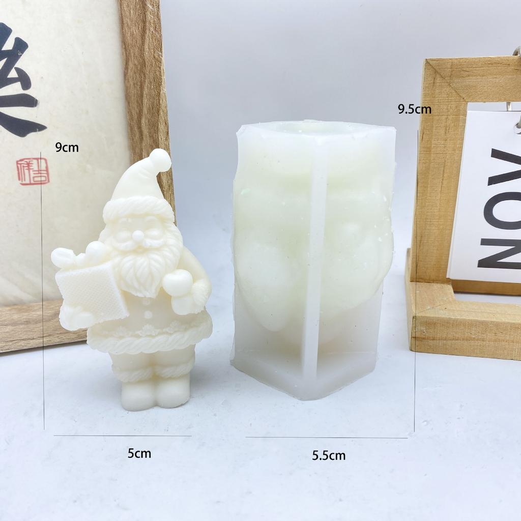 New Santa Claus Candle Silicone Mold DIY Christmas Tree Santa Claus Festival Atmosphere Ornament Silicone Grinding Tool