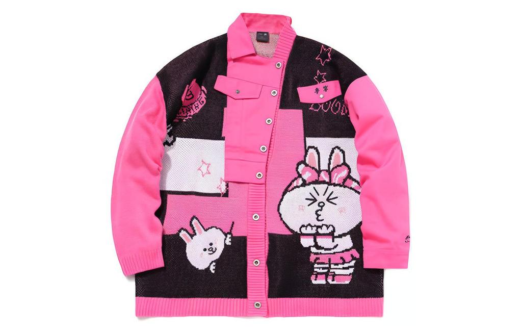 Men's Sweater Li-Ning Li Ning Sweater Unisex Black Pink Multicolor